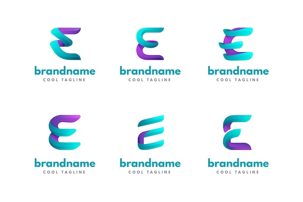 Free vector collection of different e logos