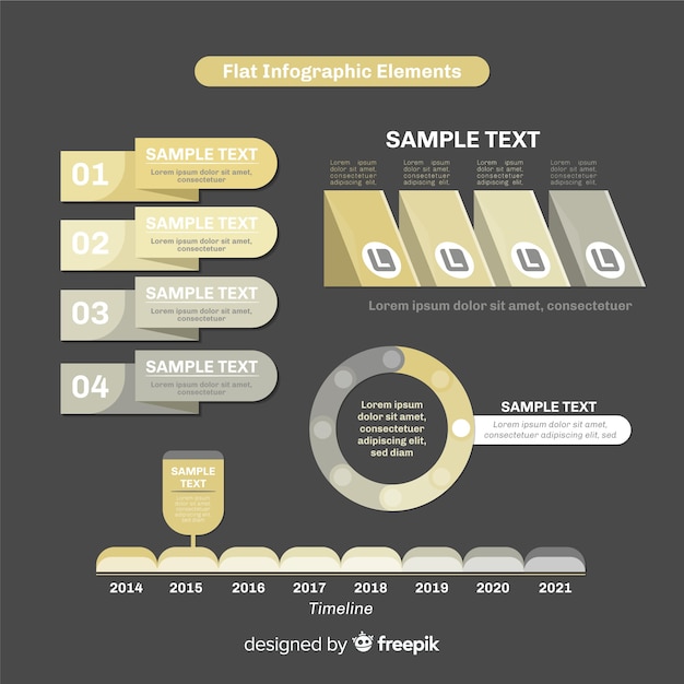 Vettore gratuito raccolta di diversi elementi infographic