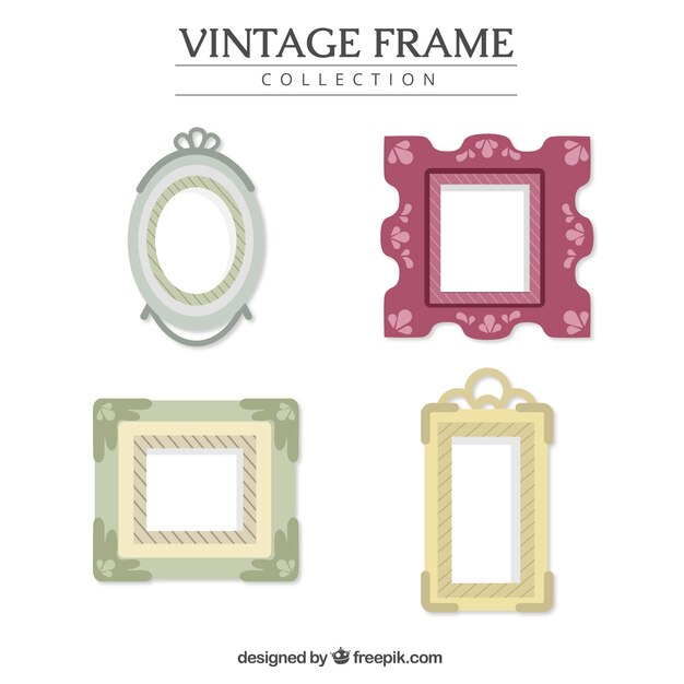 Free vector collection of different realistic frames