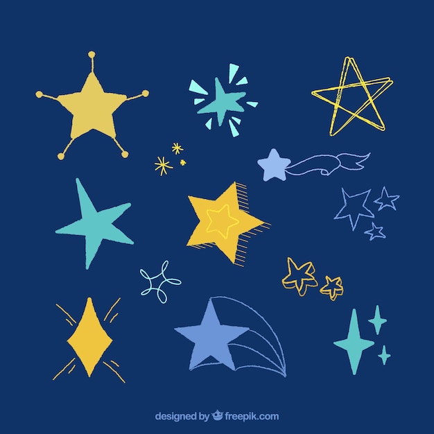 Collezione di stelle diverse