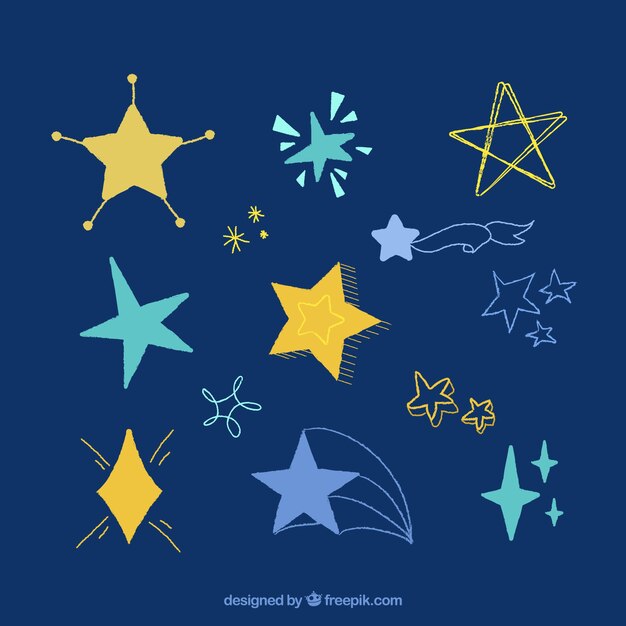 Free Vector collection of different stars
