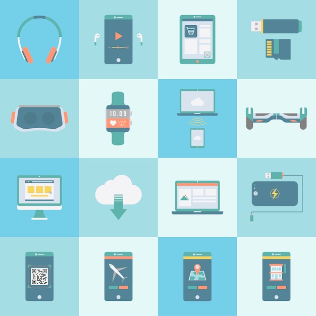 Free vector collection of digital devices vectors