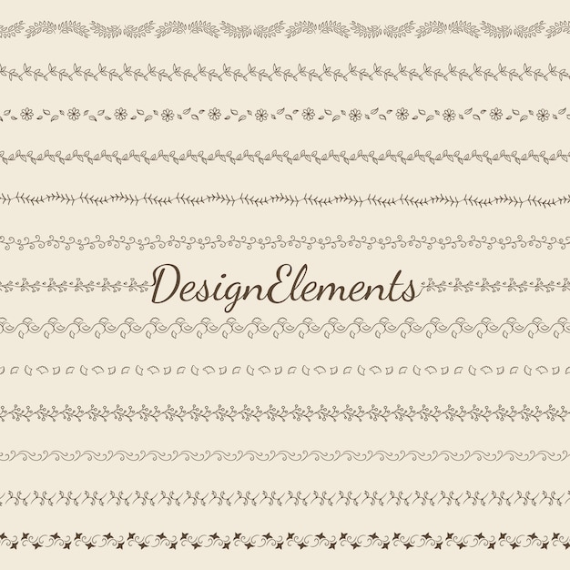 Free vector collection of divider design element vectors