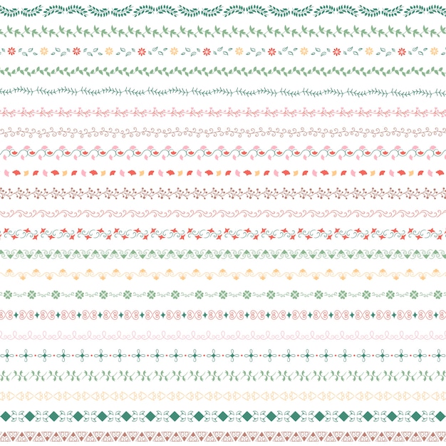 Collection of divider design element vectors