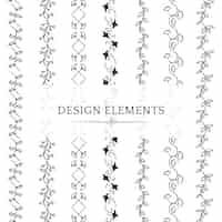 Free vector collection of divider design element vectors