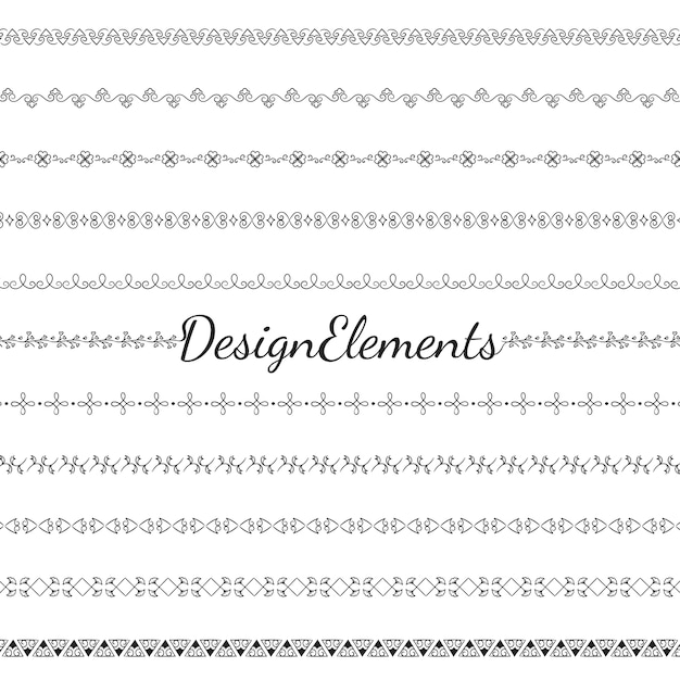 Free vector collection of divider design element vectors