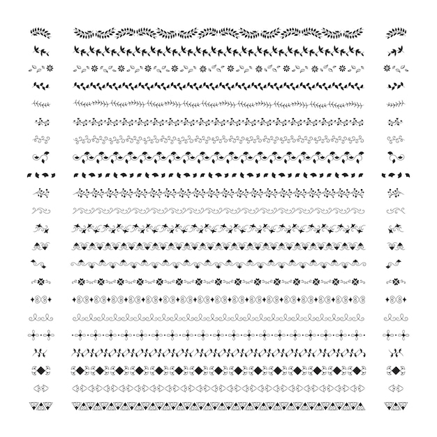 Raccolta di vettori di elementi di design divisori