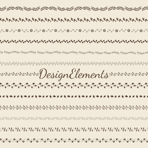 Free vector collection of divider design element vectors