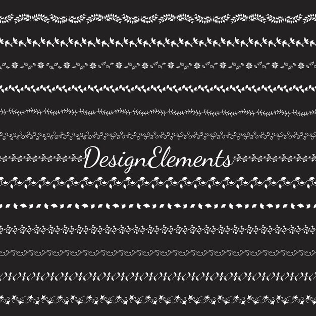 Collection of divider design element vectors