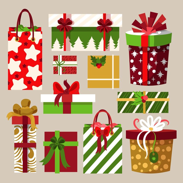 Free Vector collection of drawn christmas gifts