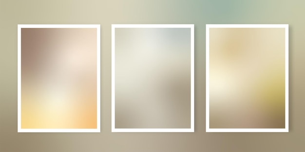 Collection of earth toned themed gradient backgrounds