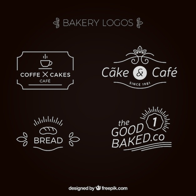 Collection of elegant bakery logo