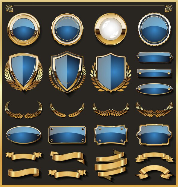 Free Gold Shield Vectors 2 000 Images In Ai Eps Format