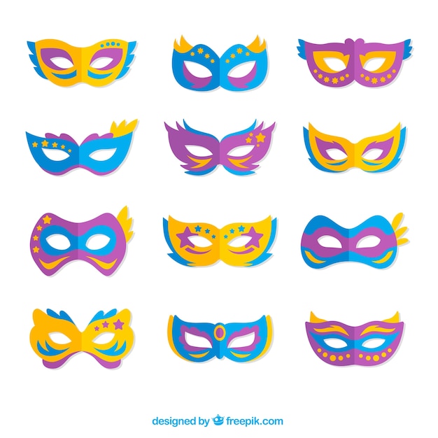 Коллекция элегантных карнавальных масок