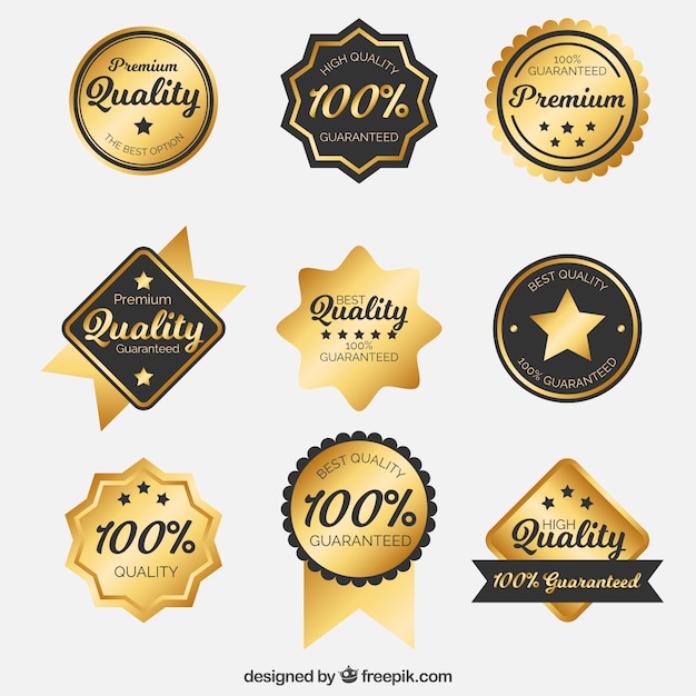 Free vector collection of elegant stickers for exclusive products