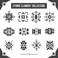 Free vector collection of ethnic abstract shapes