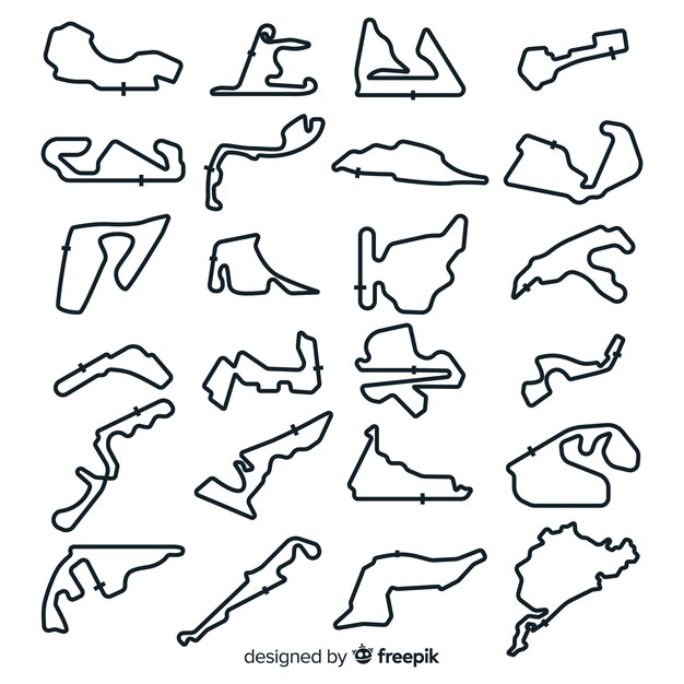 Collection of f1 racing tracks