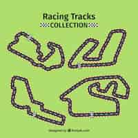 Free vector collection of f1 racing tracks