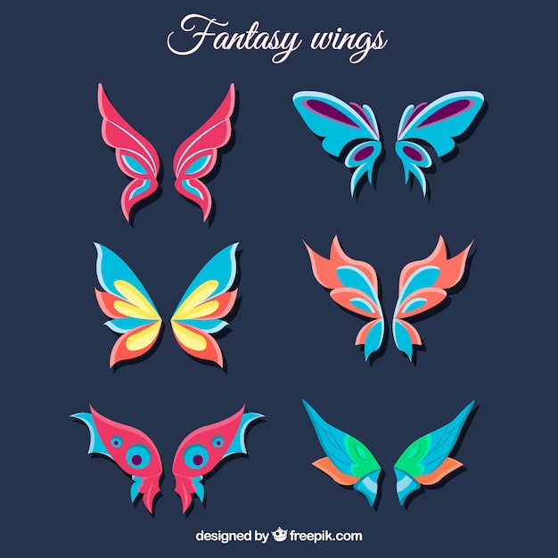 Collection of fantastic butterfly wings