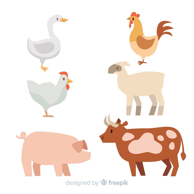 Collection of farm animals