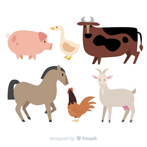 Free vector collection of farm animals