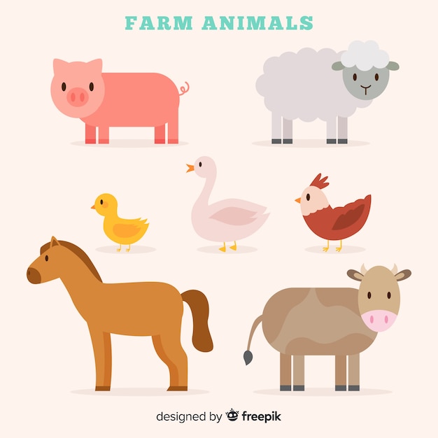 Collection of farm animals