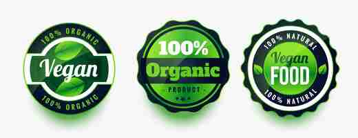 Free vector collection of farm fresh organic product label or tag design vector