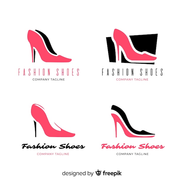 Коллекция модных логотипов обуви
