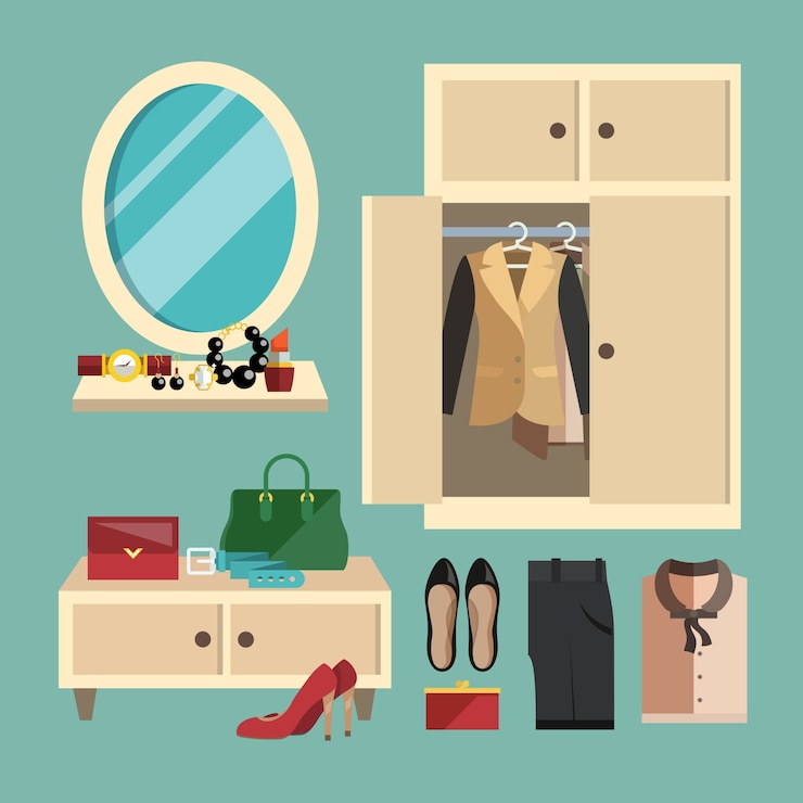Free Vector collection of female accessories