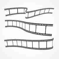 Free vector collection of film strips