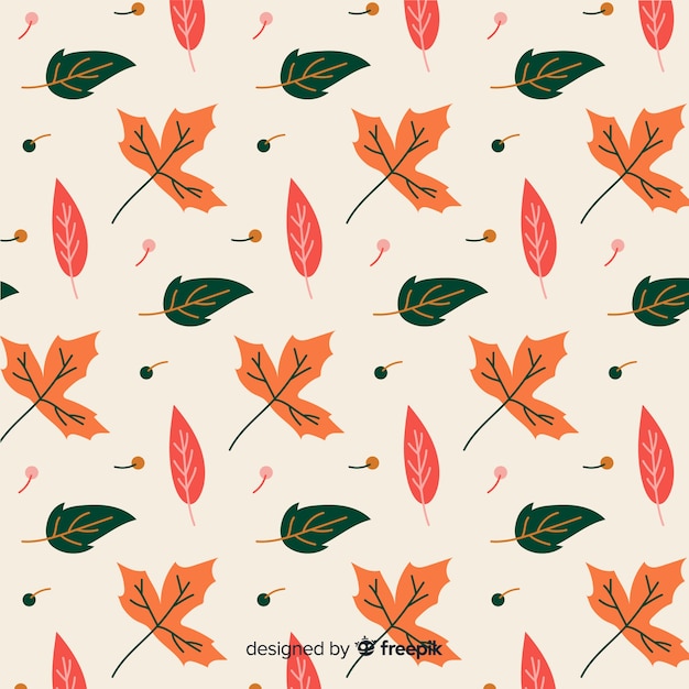 Free vector collection of flat autumn patterns