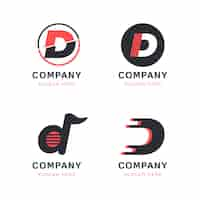 Free vector collection of flat d logo templates