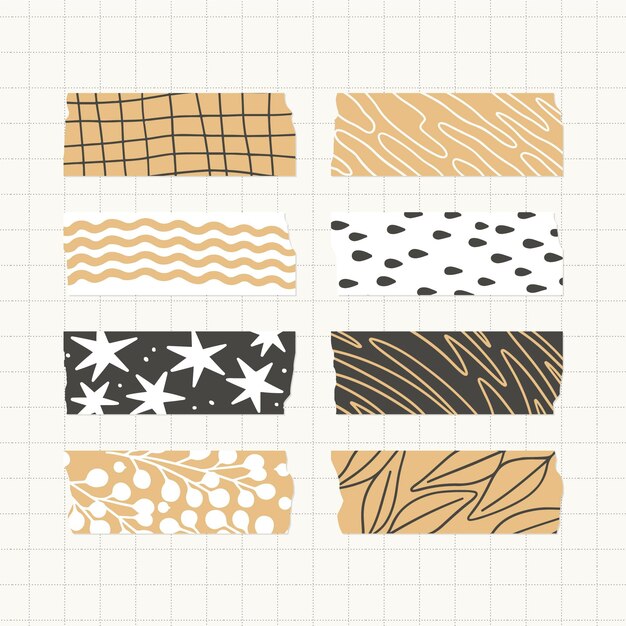 cute tape collection graphic element for decorating your artwork 11008798  Vector Art at Vecteezy