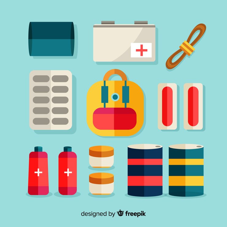Free Vector collection of flat medical elements