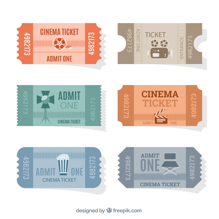 Free Vector collection of flat movie entrances