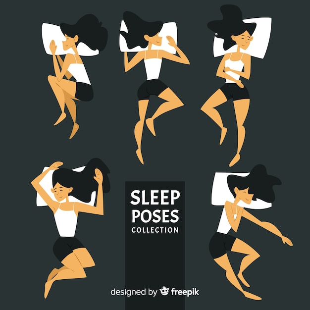 Collection of flat sleeping poses