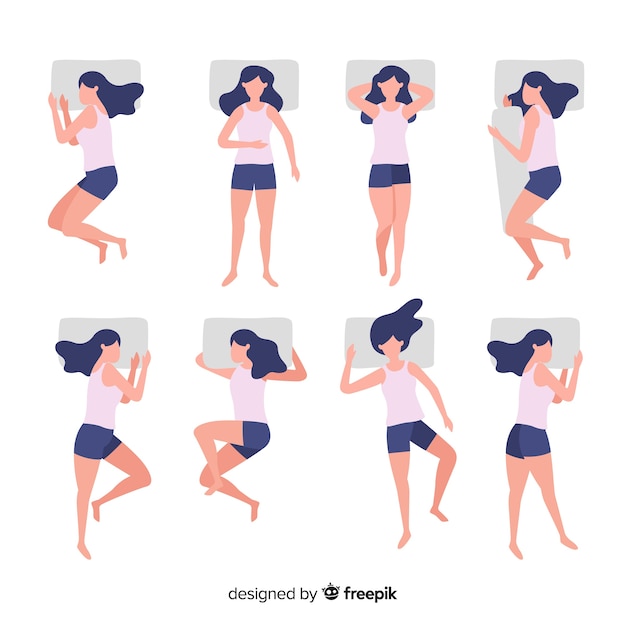 Collection of flat sleeping poses