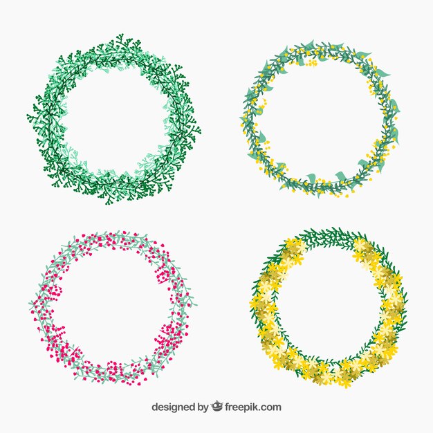 Collection of floral wreaths