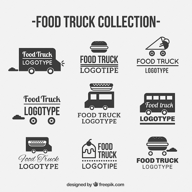 Free vector collection of food truck logo