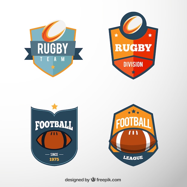 Collection of football shields