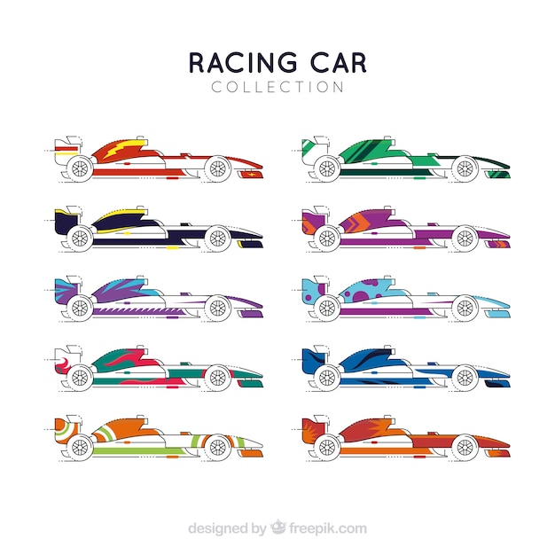 F1レーシングカーのコレクション