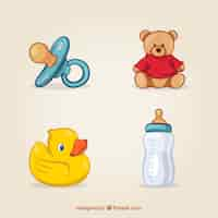 Free vector collection of four baby elements