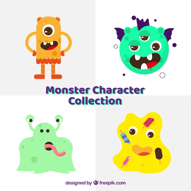 Collection of four monsters