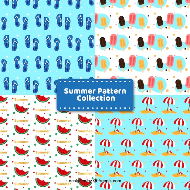 Collection of four summer patterns