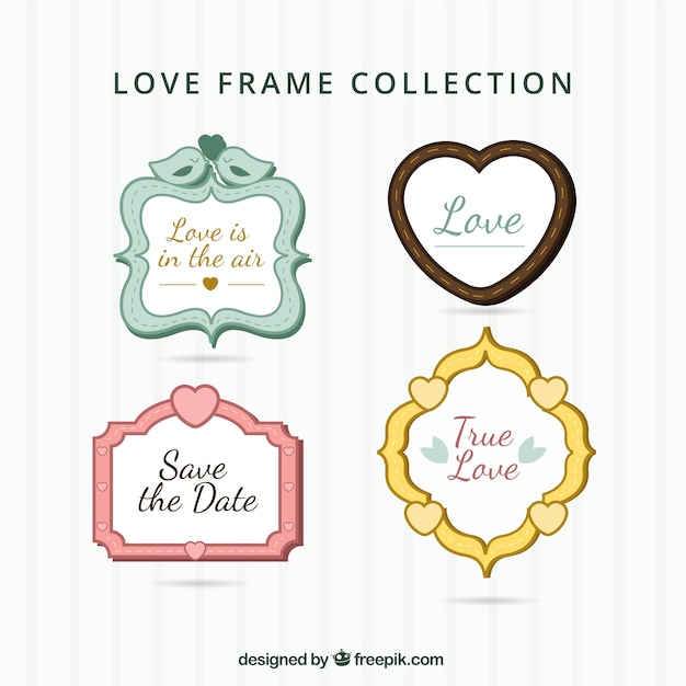 Free vector collection of frames with different shapes