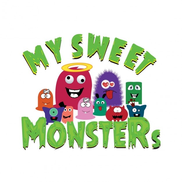 Free vector collection of fun little monsters
