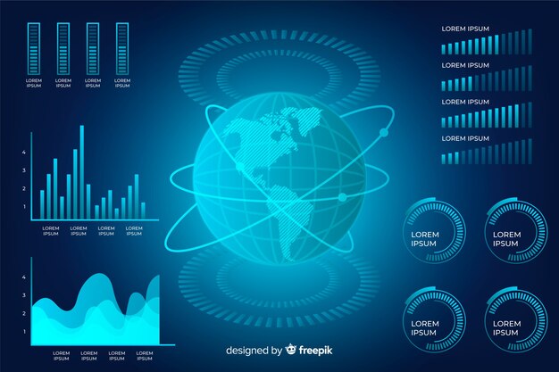 Коллекция футуристических инфографики элементов