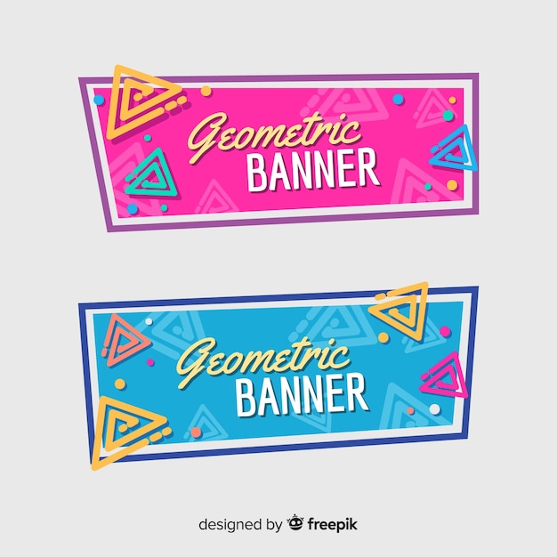 Free vector collection of geometric banners