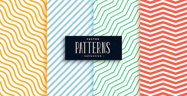 Collection Of Geometric Minimal Lines Pattern Set