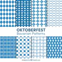 Free vector collection of geometric patterns for oktoberfest